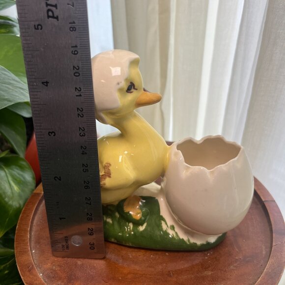 Vintage Ceramic Duck Planter | Easter Decor | Cottagecore Animal Figurine - Picture 5 of 5
